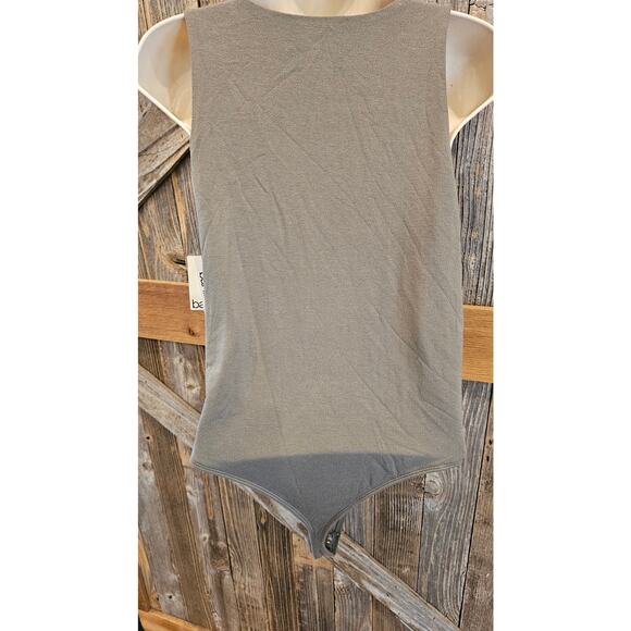 NWT olive green 0X bodysuit XL stretch jersey snap tank comfort career summer - Picture 3 of 8
